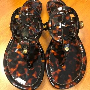 Tortoise Tory Burch Miller sandals